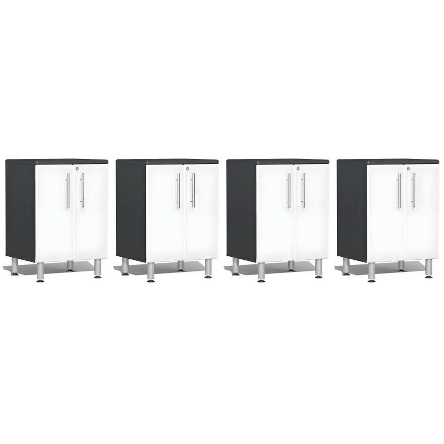 White Modular Set of 4 Base Cabinets White Modular Set of 4 Base Cabinets