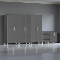 Grey Modular 5-Piece Garage Cabinet Set