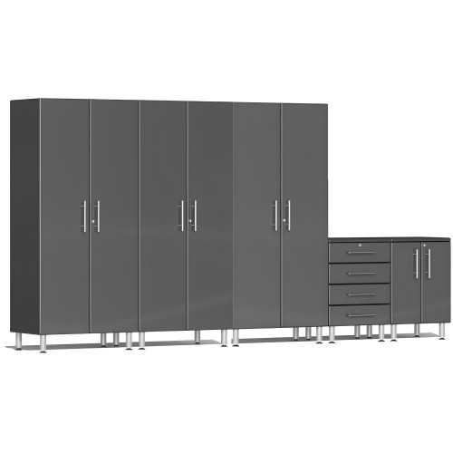 Grey Modular 5-Piece Cabinet Set