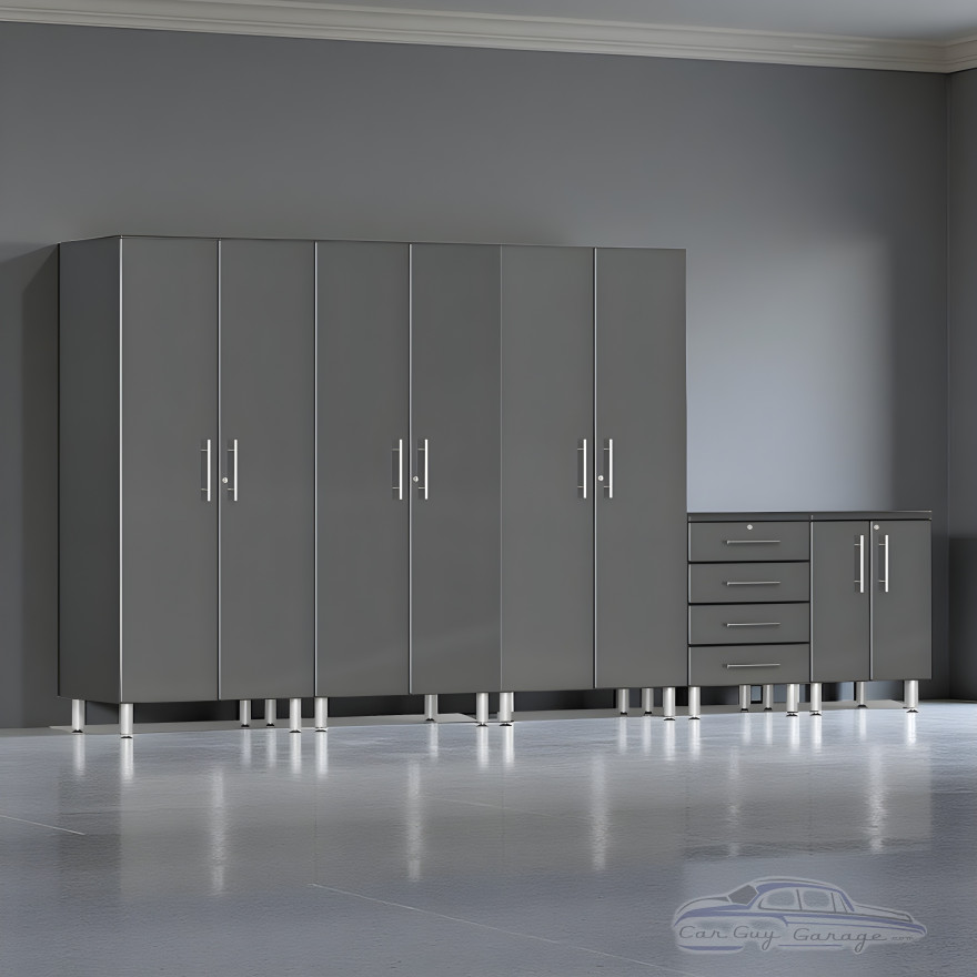 Grey Modular 5-Piece Garage Cabinet Set