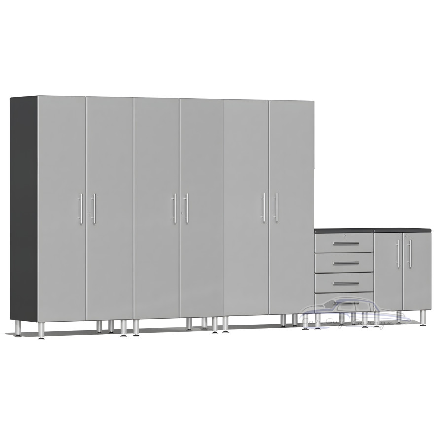 Silver Modular 5-Piece Cabinet Set Silver Modular 5-Piece Cabinet Set