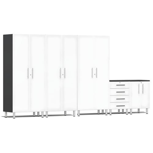 White Modular 5-Piece Cabinet Set