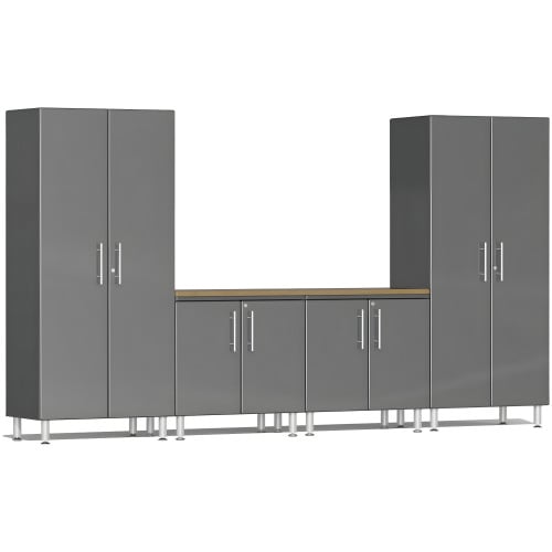 Grey Modular 5-Piece Cabinet Set