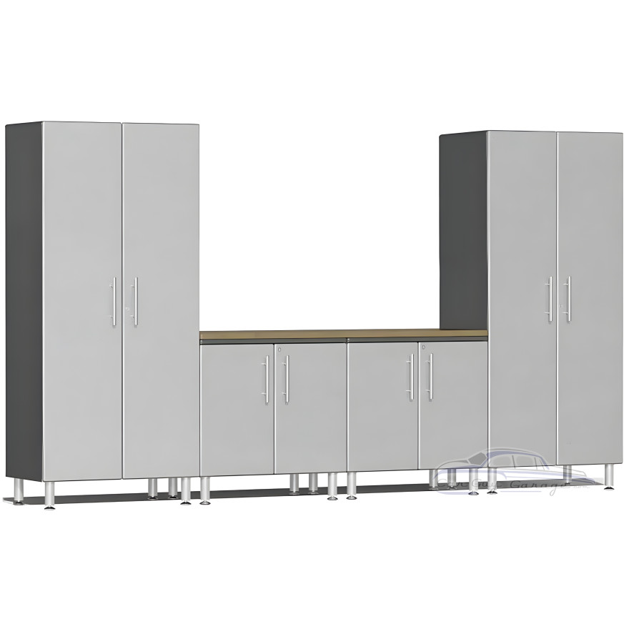Silver Modular 5-Piece Cabinet Set Silver Modular 5-Piece Cabinet Set