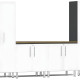 White Modular 5-Piece Cabinet Set White Modular 5-Piece Cabinet Set