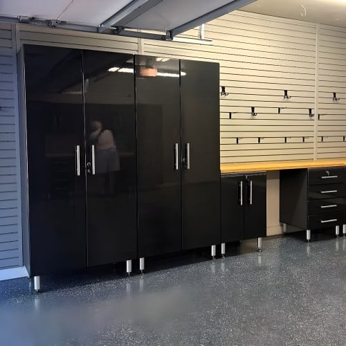 Black Modular 5-Piece Cabinet Set