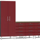 Red Modular 5-Piece Set of Cabinets Red Modular 5-Piece Set of Cabinets