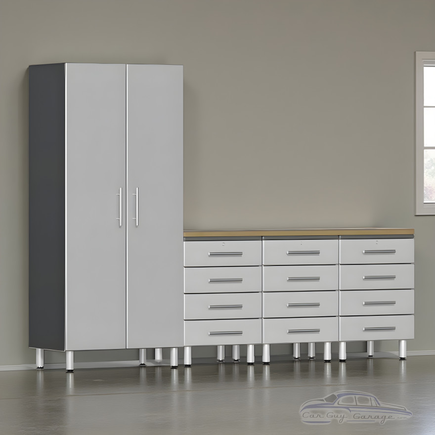 Silver Modular 5-Piece Set of Cabinets Silver Modular 5-Piece Set of Cabinets