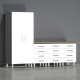 White Modular 5-Piece Set of Cabinets
