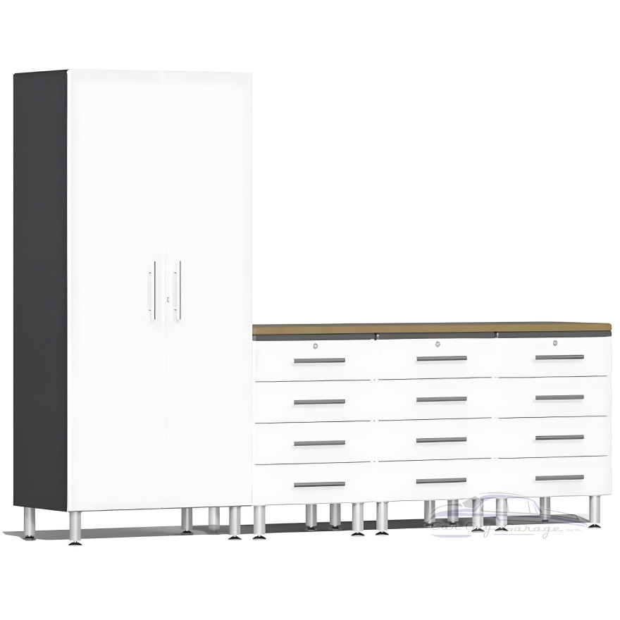 White Modular 5-Piece Set of Cabinets White Modular 5-Piece Set of Cabinets