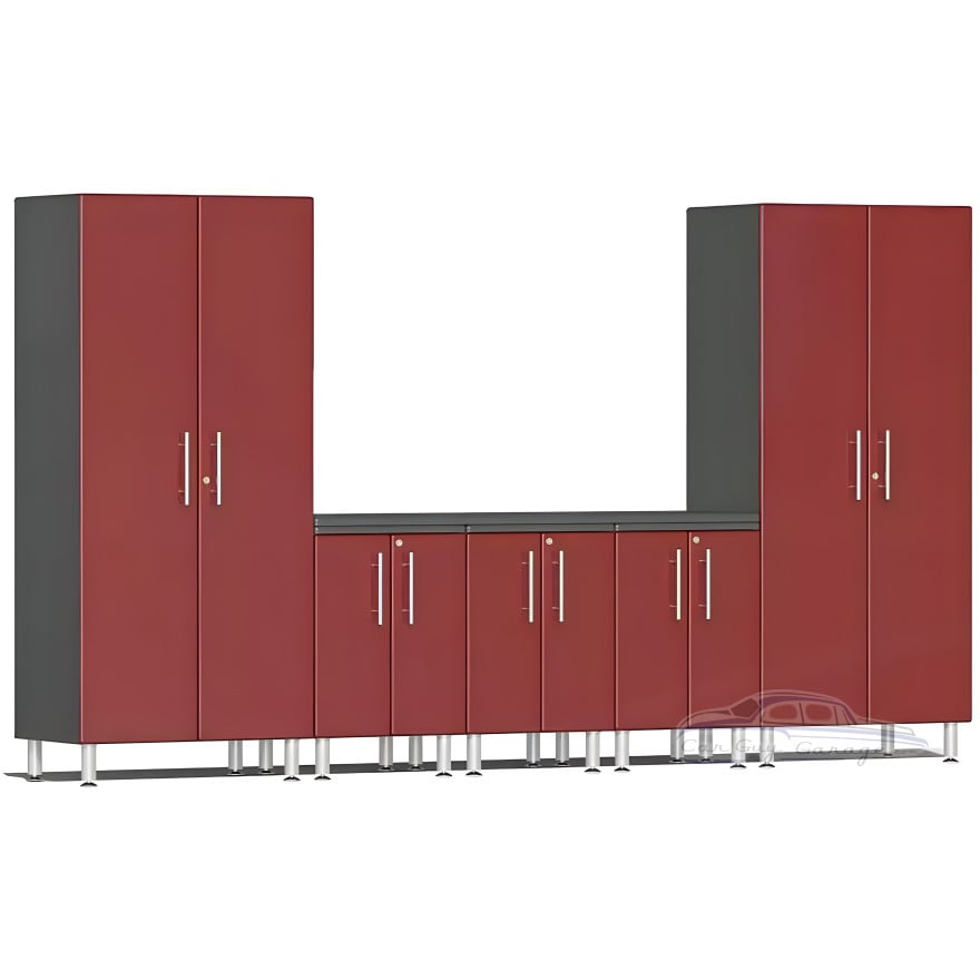Red Modular 6-Piece Set of Cabinets Red Modular 6-Piece Set of Cabinets
