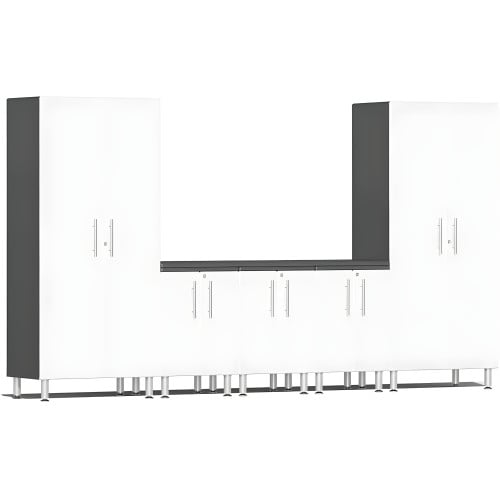 White Modular 6-Piece Set of Cabinets