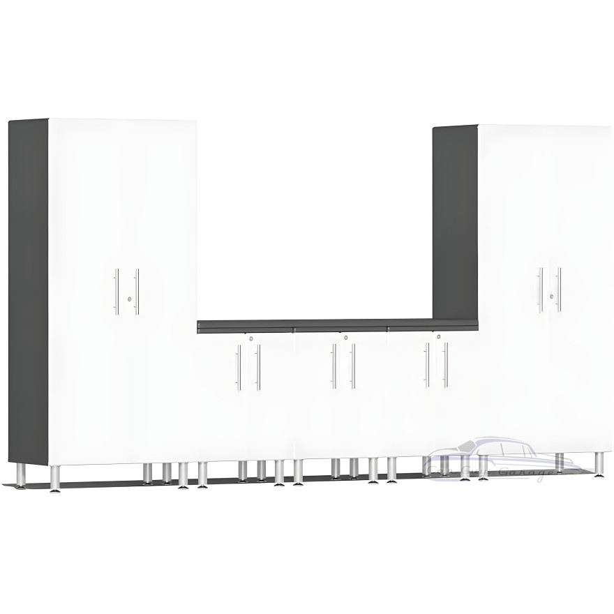 White Modular 6-Piece Set of Cabinets White Modular 6-Piece Set of Cabinets