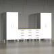 White Modular 6-Piece Garage Cabinet Set with Drawers and Worktop