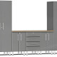Grey Modular 6-Piece Storage Cabinet Set Grey Modular 6-Piece Storage Cabinet Set