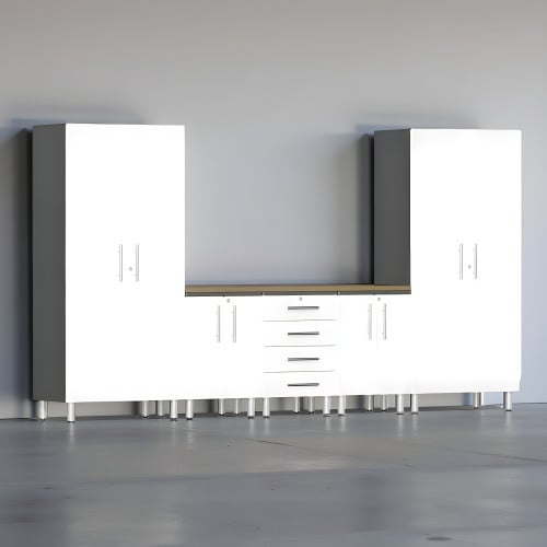 White Modular 6-Piece Storage Cabinet Set