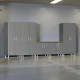 Grey Modular 6-Piece Garage Cabinet Set with Tall Cabinets & Workbench