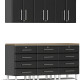 Black Modular 7-Piece Cabinet Set Black Modular 7-Piece Cabinet Set