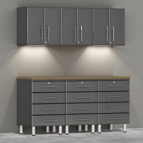 Grey Modular 7-Piece Cabinet Set