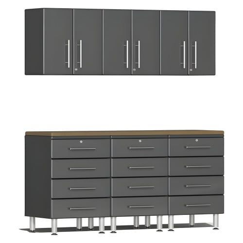 Grey Modular 7-Piece Cabinet Set