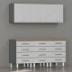 Silver Modular 7-Piece Cabinet Set