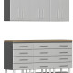 Silver Modular 7-Piece Cabinet Set Silver Modular 7-Piece Cabinet Set