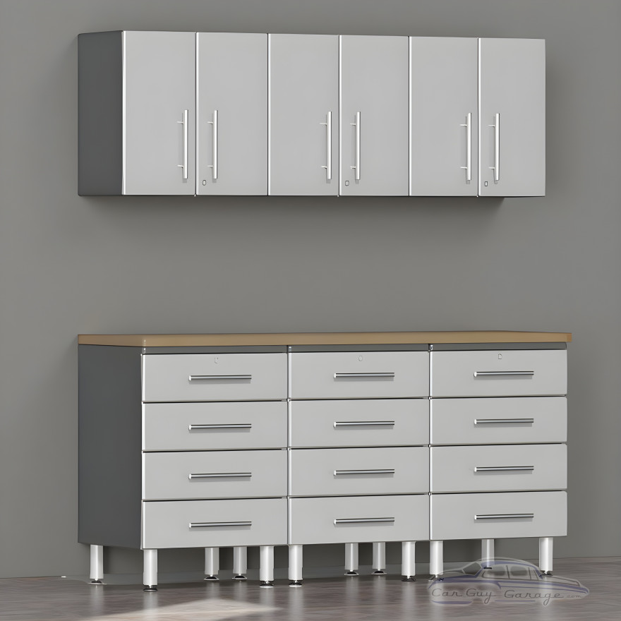Silver Modular 7-Piece Cabinet Set