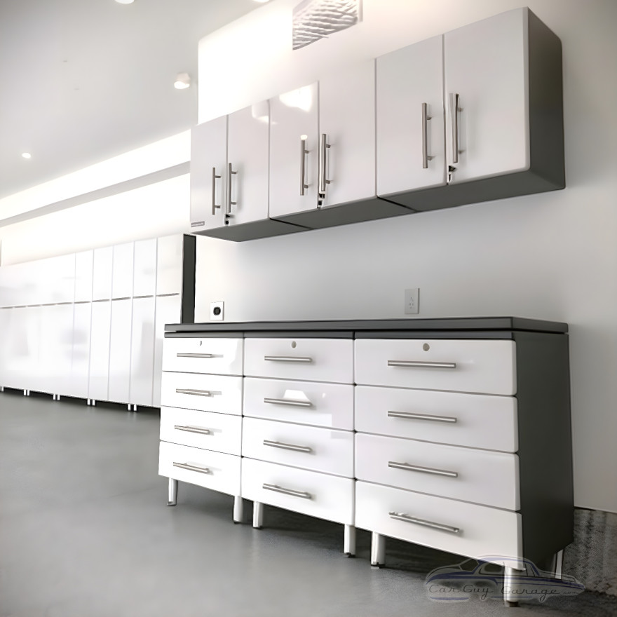 White Modular 7-Piece Cabinet Set White Modular 7-Piece Cabinet Set