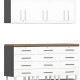 White Modular 7-Piece Cabinet Set White Modular 7-Piece Cabinet Set