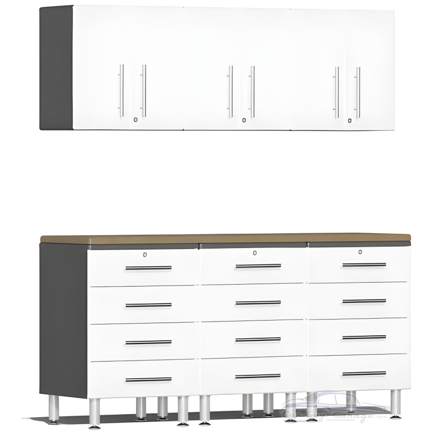 White Modular 7-Piece Cabinet Set White Modular 7-Piece Cabinet Set