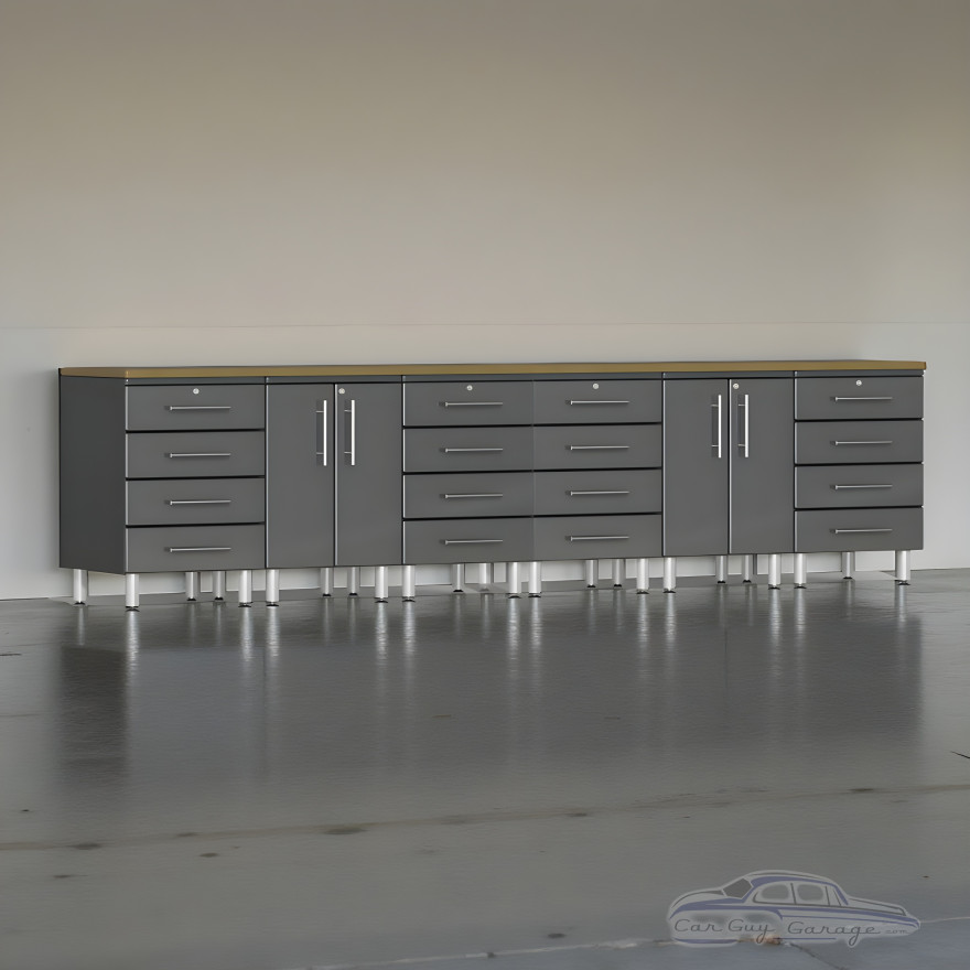 Grey Modular 8-Piece Workstation Set Grey Modular 8-Piece Workstation Set