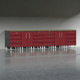 Red Modular 8-Piece Bamboo Top Workbench Cabinet Set - 142 in
