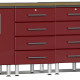 Red Modular 8-Piece Workstation Set Red Modular 8-Piece Workstation Set