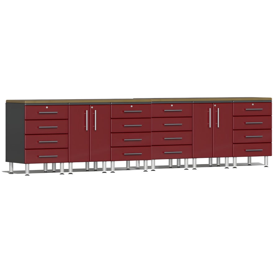 Red Modular 8-Piece Workstation Set Red Modular 8-Piece Workstation Set
