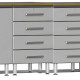 Silver Modular 8-Piece Workstation Set Silver Modular 8-Piece Workstation Set