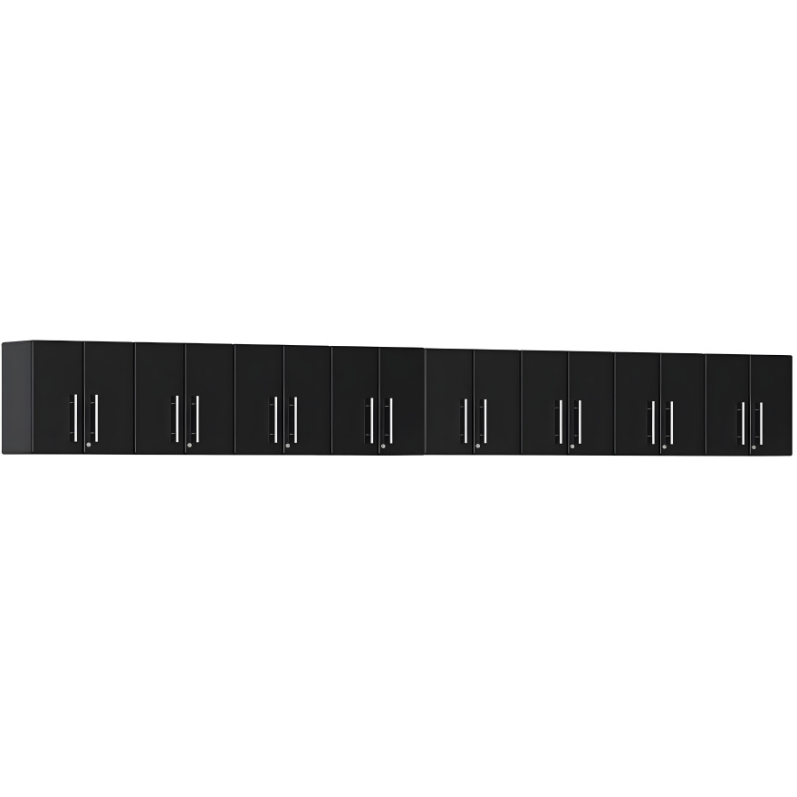 Black Modular 8-Piece Wall Cabinet Set Black Modular 8-Piece Wall Cabinet Set