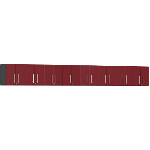 Red Modular 8-Piece Wall Cabinet Set