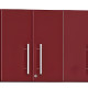 Red Modular 8-Piece Wall Cabinet Set Red Modular 8-Piece Wall Cabinet Set