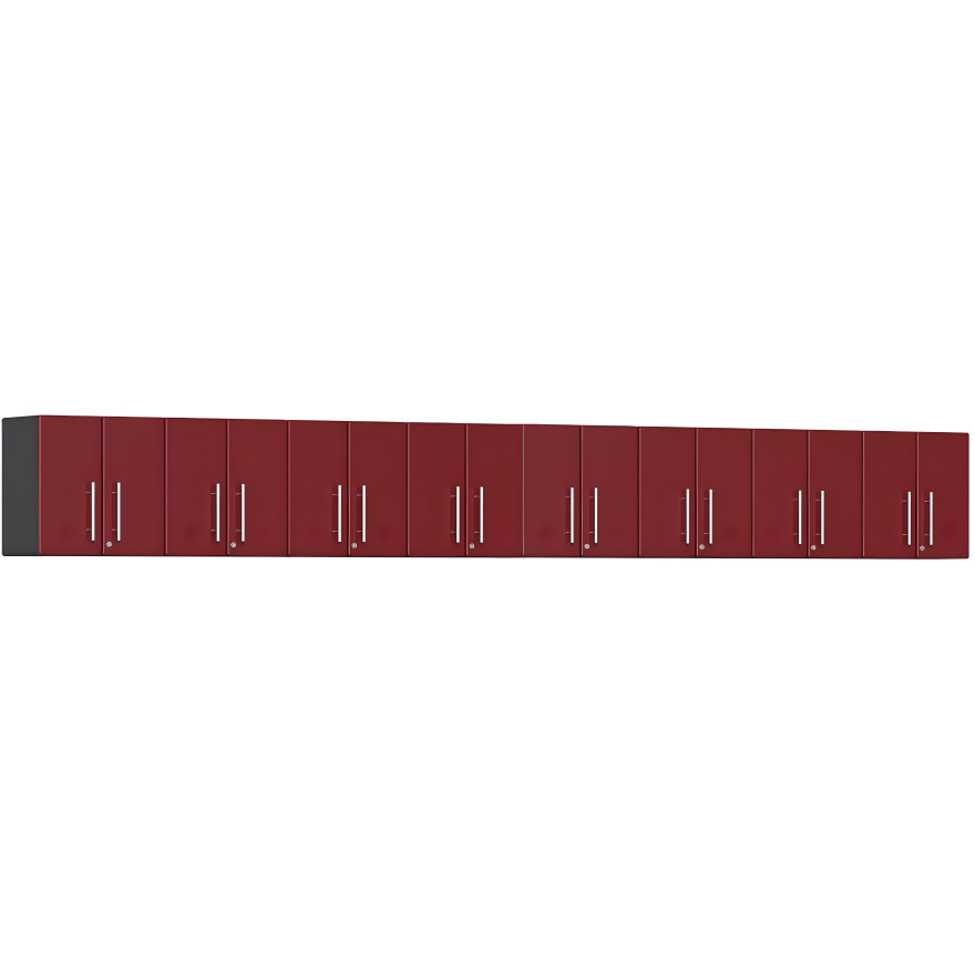 Red Modular 8-Piece Wall Cabinet Set Red Modular 8-Piece Wall Cabinet Set