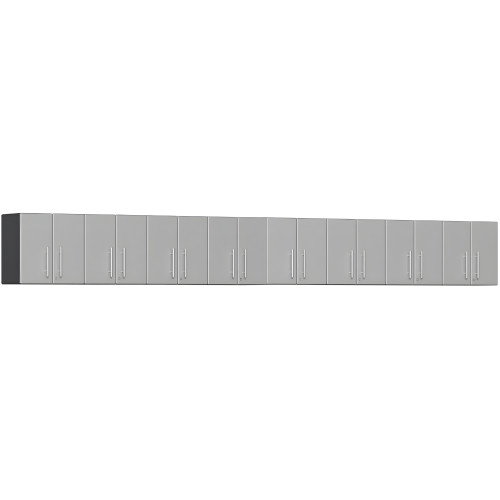 Silver Modular 8-Piece Wall Cabinet Set