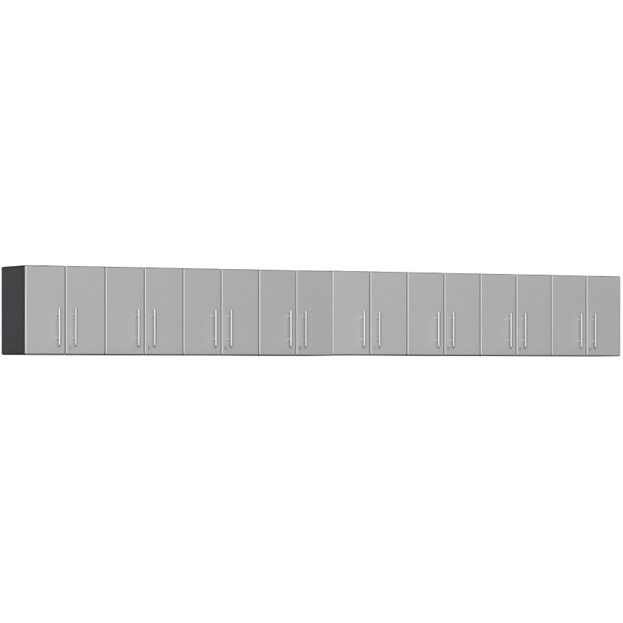 Silver Modular 8-Piece Wall Cabinet Set Silver Modular 8-Piece Wall Cabinet Set