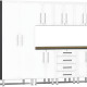 White Modular 8-Piece Cabinet Kit with Bamboo Worktop White Modular 8-Piece Cabinet Kit with Bamboo Worktop