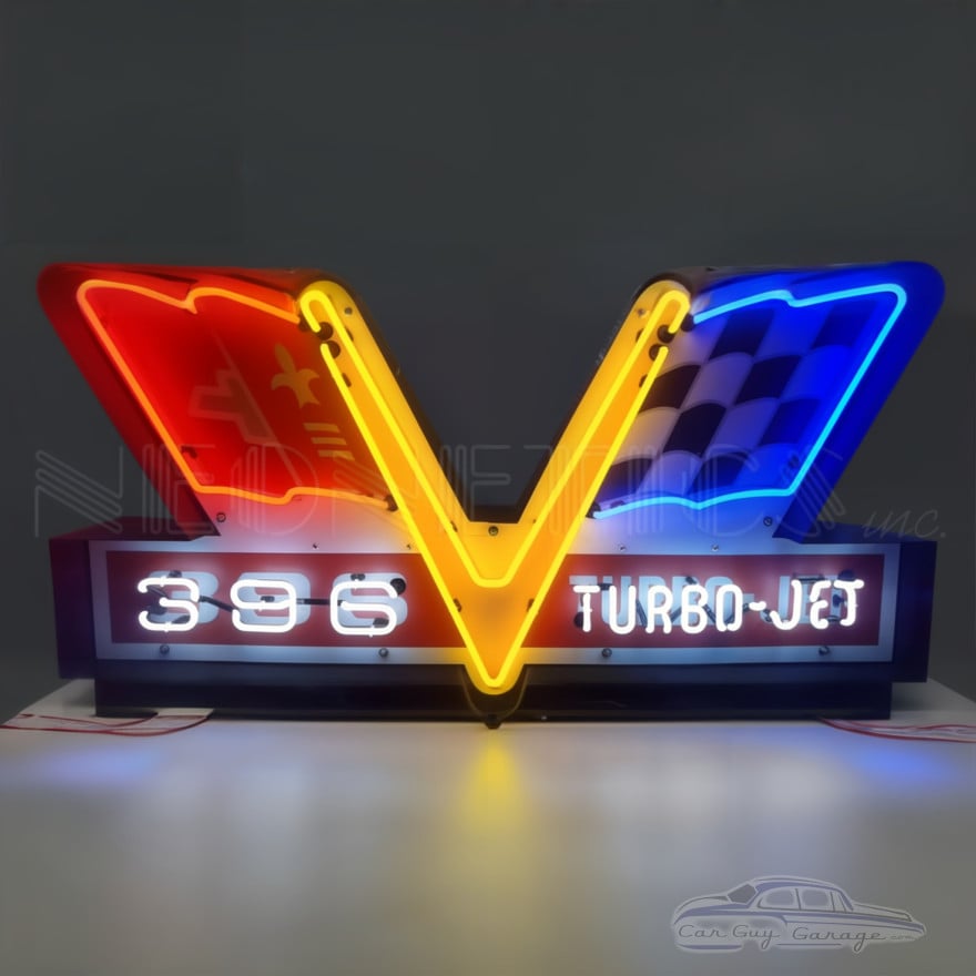 48" Wide 396 Turbo Jet Neon Sign 48" Wide 396 Turbo Jet Neon Sign