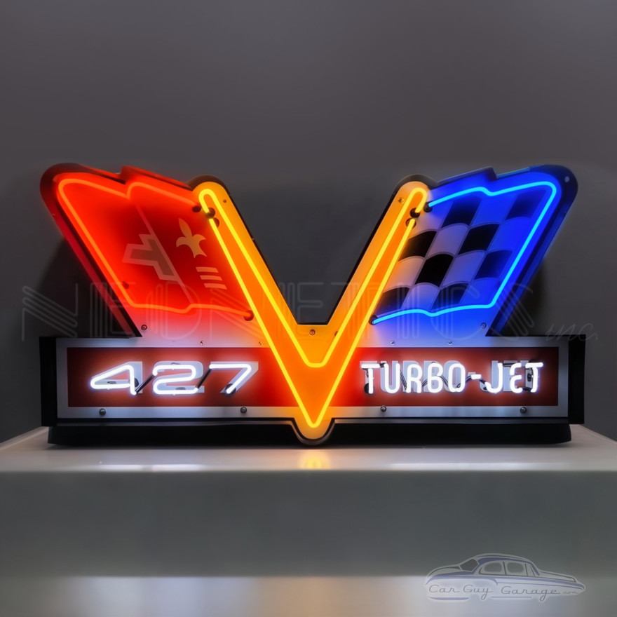 48" Wide 427 Turbo Jet Neon Sign 48" Wide 427 Turbo Jet Neon Sign