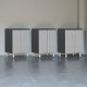 Silver Modular Set of 3 Two Door Base Cabinets Silver Modular Set of 3 Two Door Base Cabinets