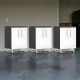 White Modular Set of 3 Two Door Base Cabinets White Modular Set of 3 Two Door Base Cabinets