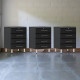 Black Modular Set of 3 Four Drawer Base Cabinets Black Modular Set of 3 Four Drawer Base Cabinets