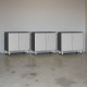 Silver Modular 3-Piece Oversized 2-Door Base Garage Cabinets