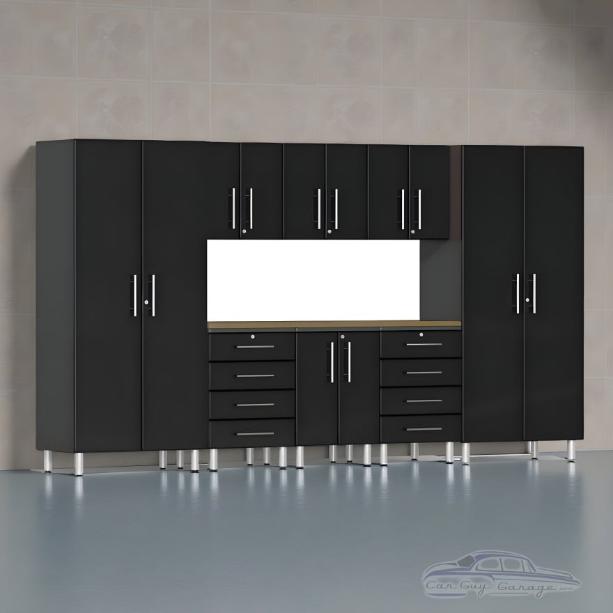 Black Modular 9 Piece Kit with Worktop Black Modular 9 Piece Kit with Worktop