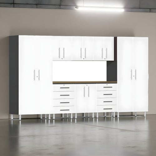 White Modular 9 Piece Kit with Worktop